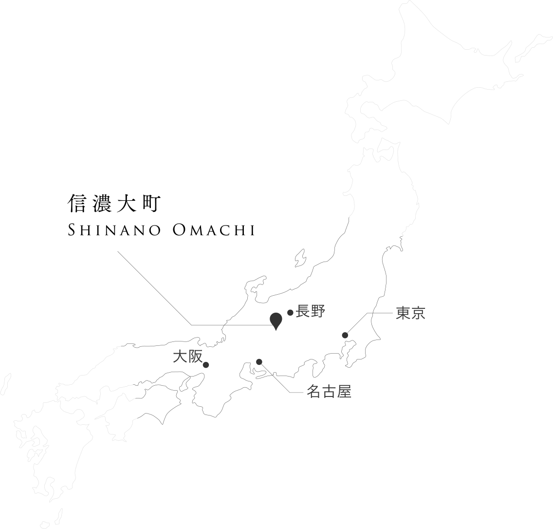 日本地図 信濃大町